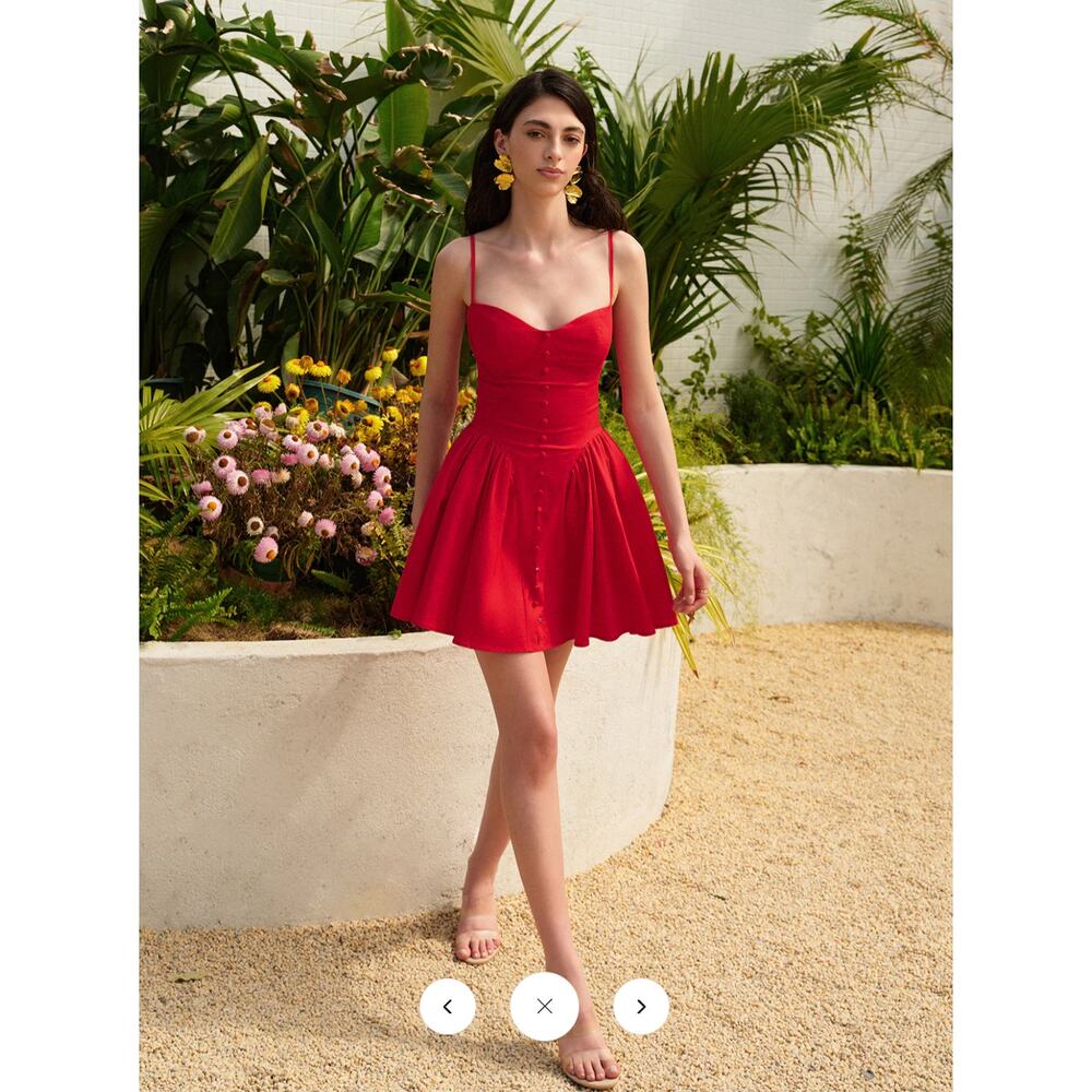 NWT Commense  Lace-Up Back Cami Dress Sz M - Picture 2 of 6